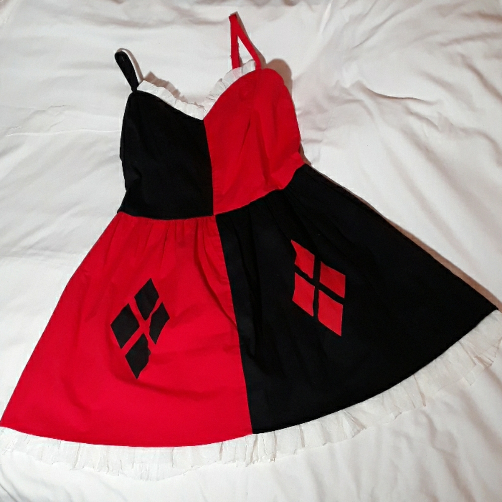 ♥️♠️Harley Quinn Costume Dress♣️♦️